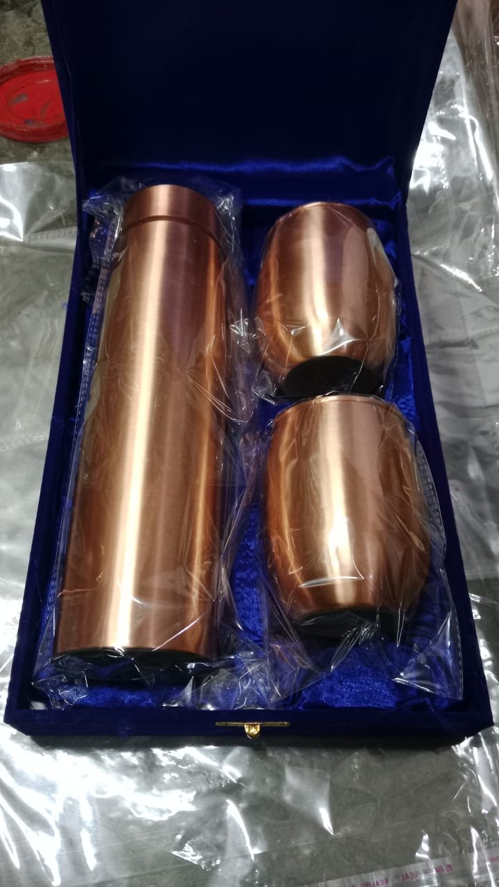 Colorful Mandala Copper Bottle Gift Set